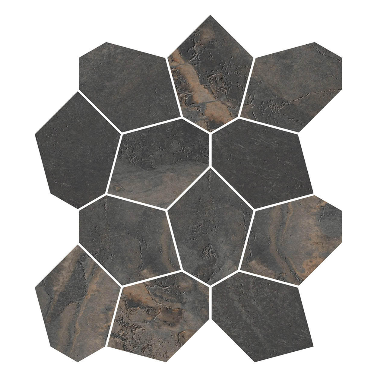Bergen HBG08 Anthracite Leaves 12x13
