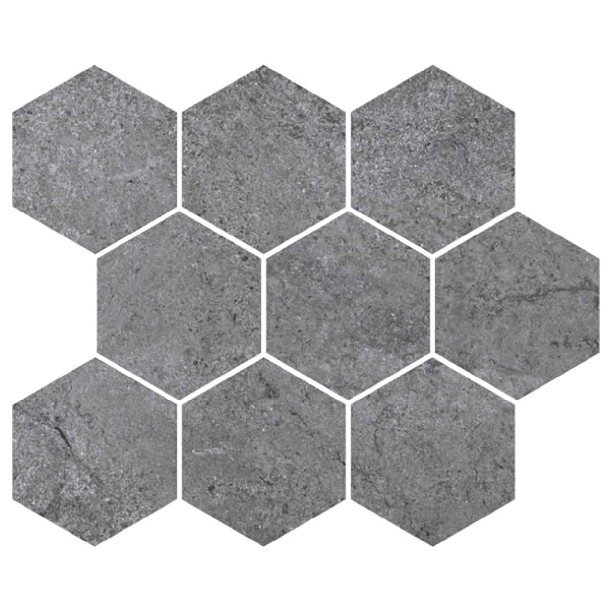 Chamonix HCX08 Dark Gray Hexagon 10x12